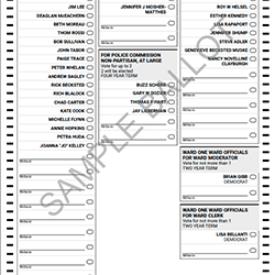 Image of a sample ballot