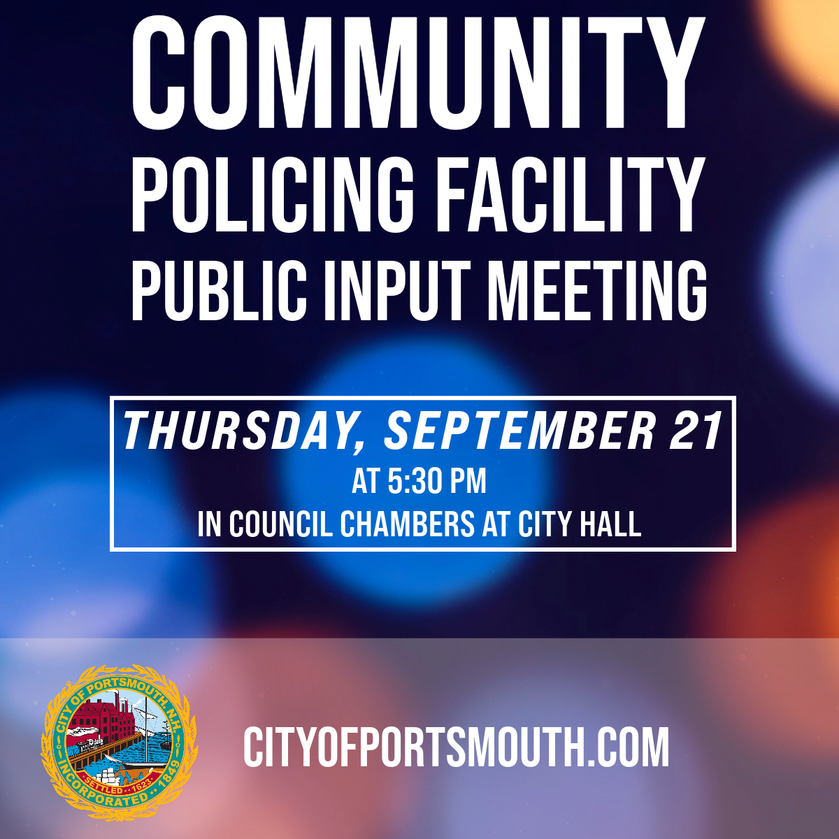 Community Policing Facility Public Input Meeting graphic