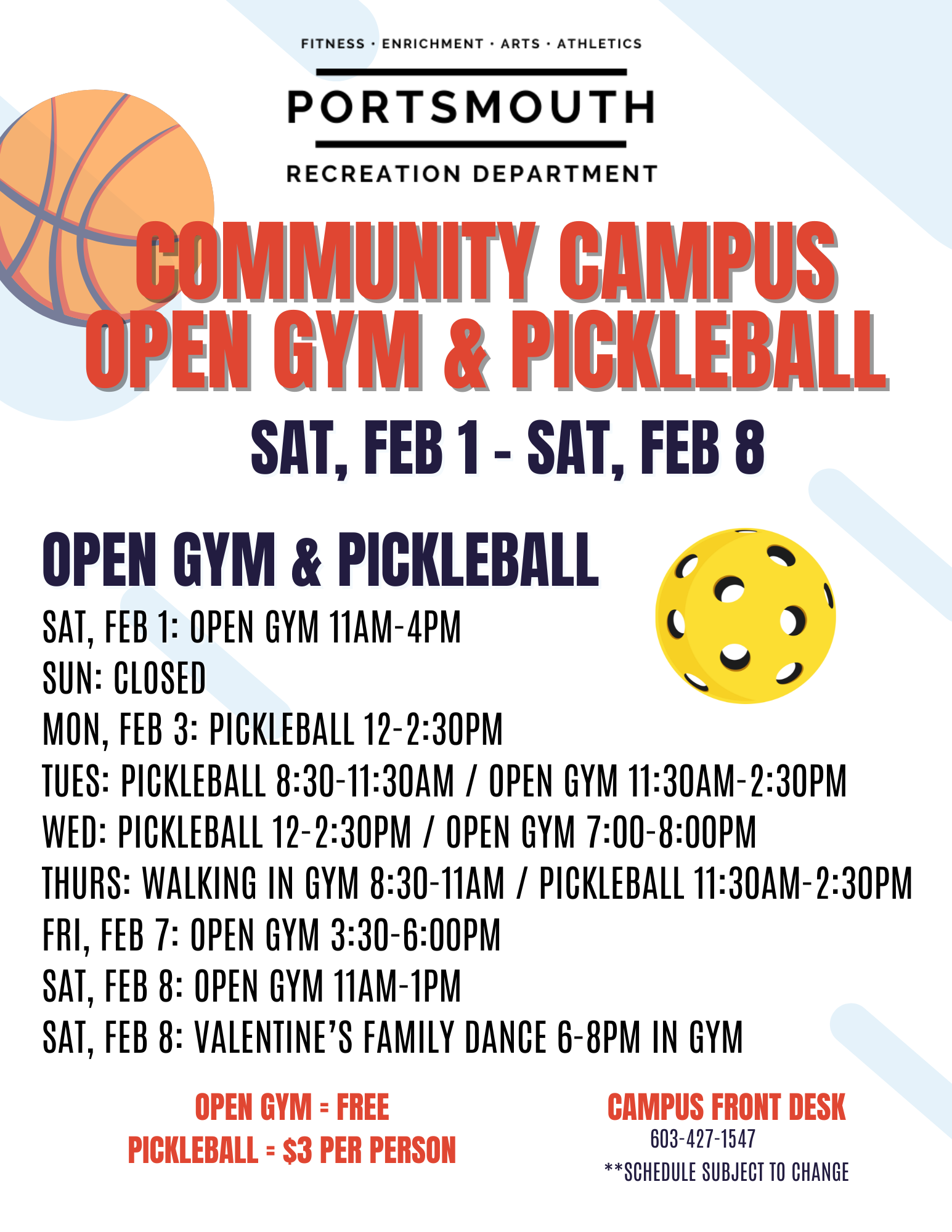 OPen Gym Feb 1