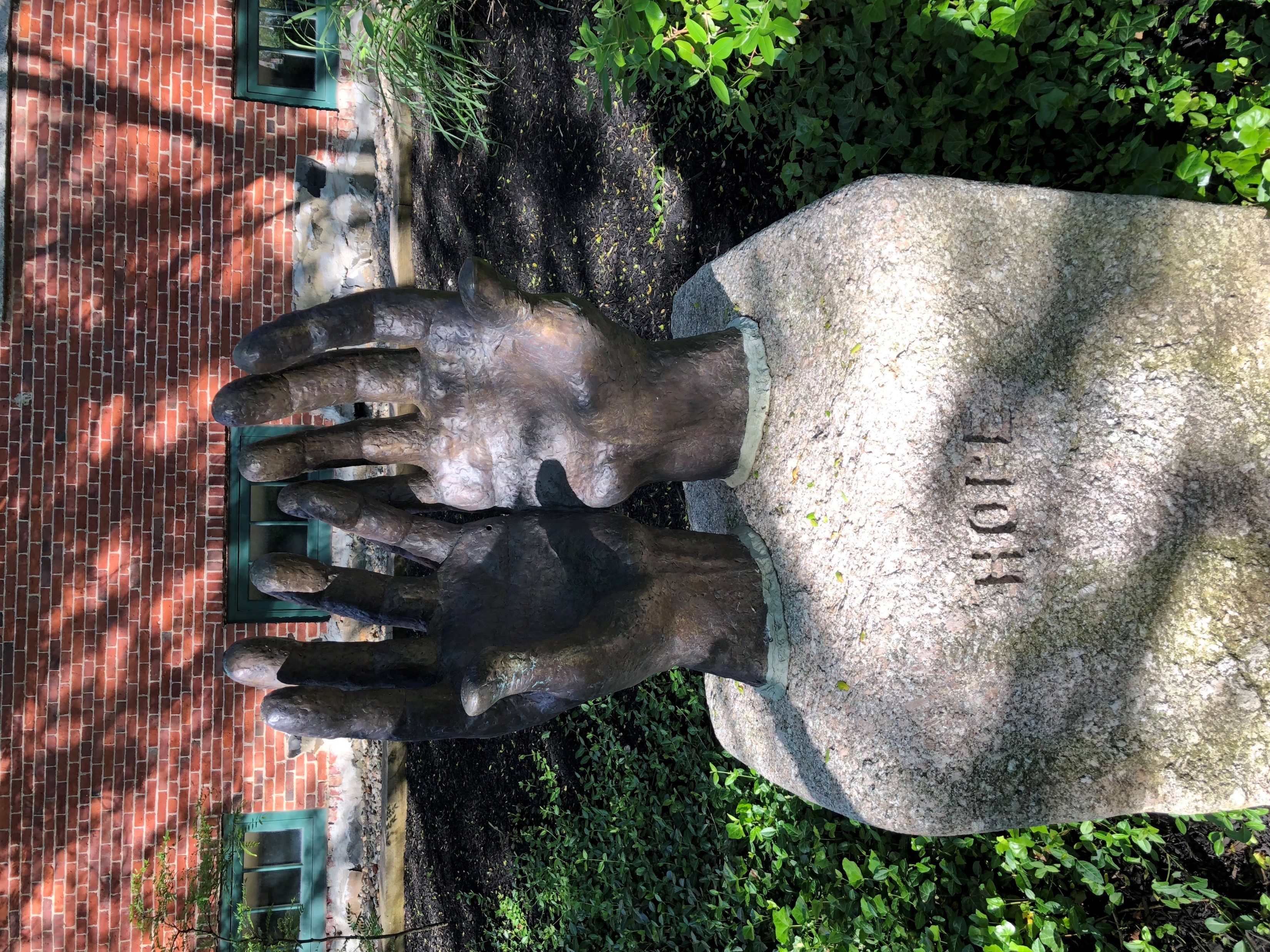 Hope hands sculpture