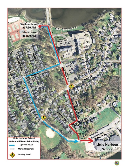 Little Harbour Bike Walk to School Map