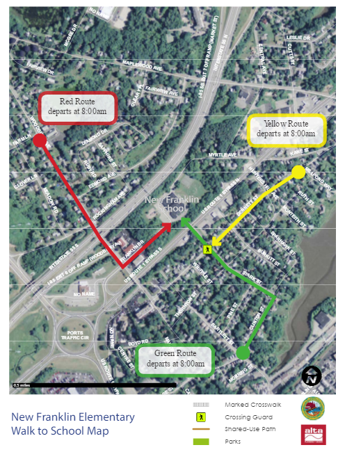 New Franklin Elementary School Walking Map