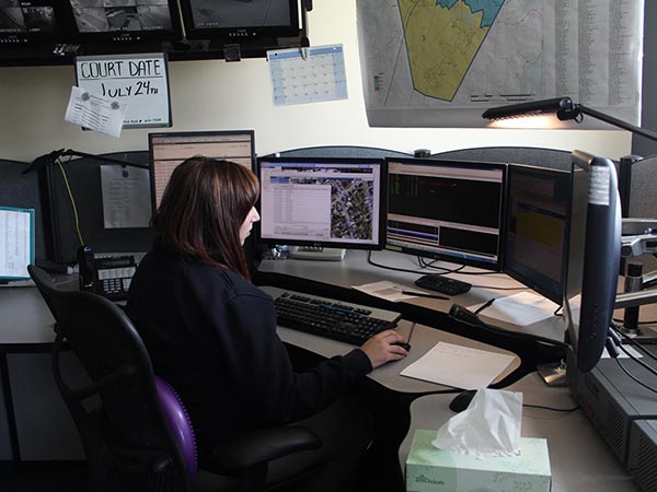 Emergency Communications Dispatcher working