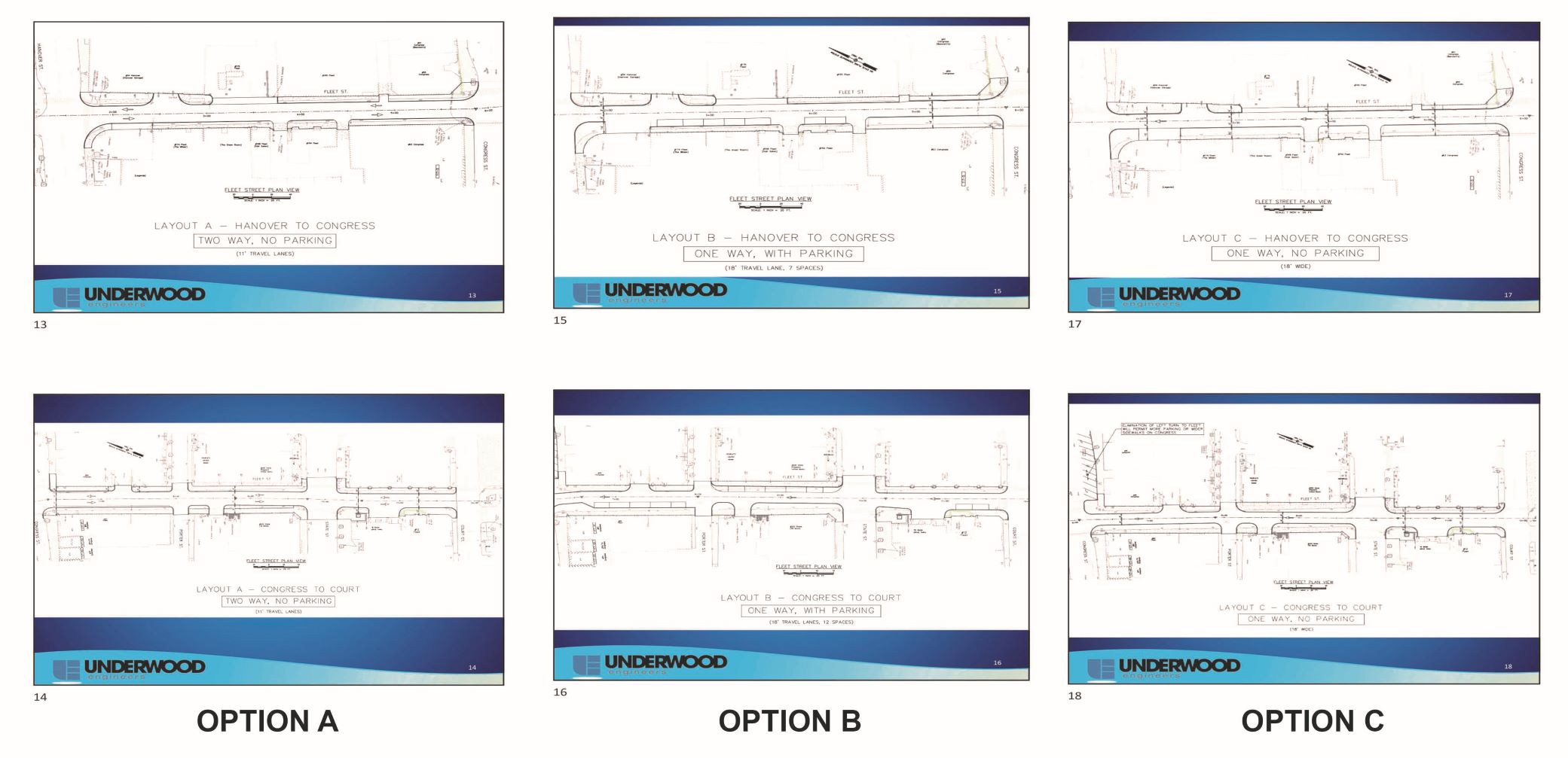 Design drawings for Fleet Street reconstruction