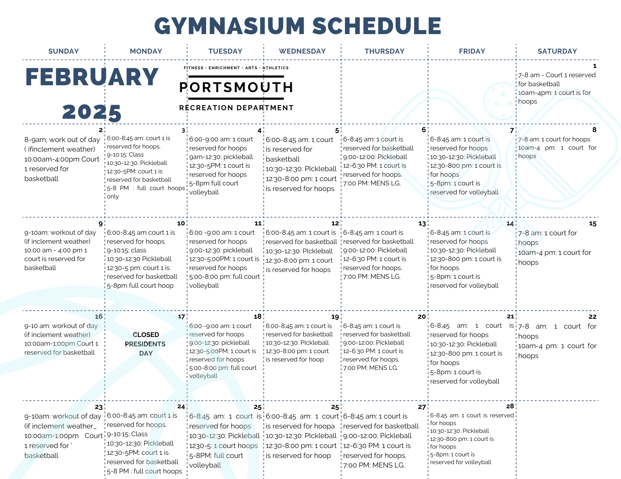 spin gym schedule