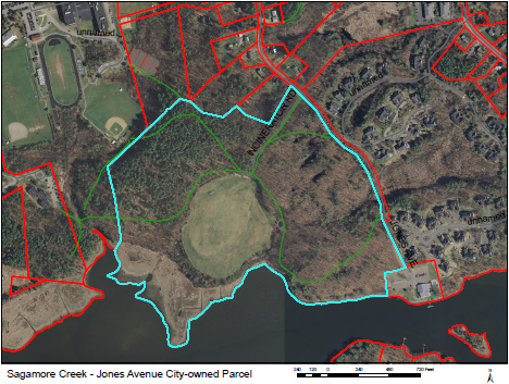 Sagamore Creek - Jones Avenue City-owned Parcel map