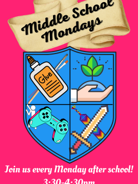 Middle School Mondays ... link to details 