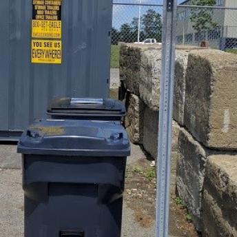 Composting drop off bin at the Recycling Center