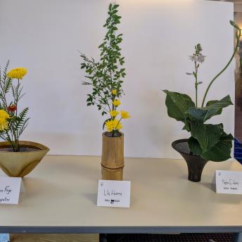 Ikenobo arrangements in the lobby