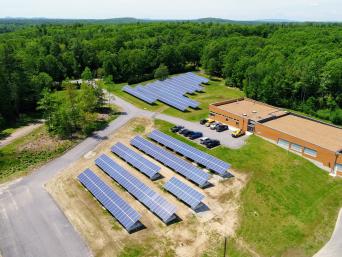 Solar array at Madbury Water Treatment Plant