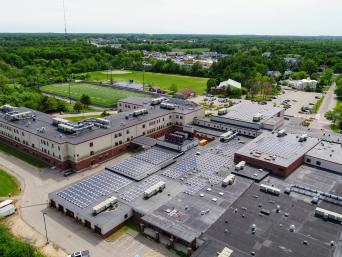 Solar array at Portsmouth High School 