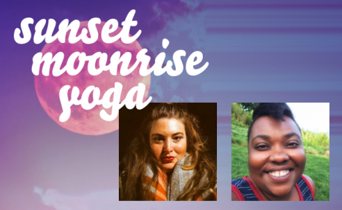 Sunset Moonrise Yoga Banner