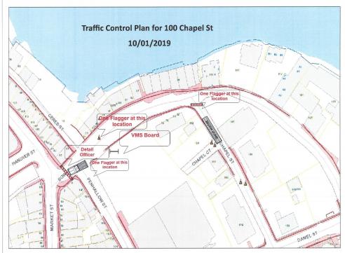 Chapel Street detour TUES Oct 1, 2019