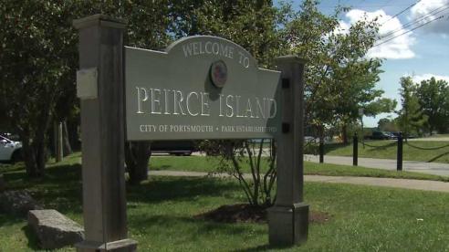 Peirce Island welcome sign