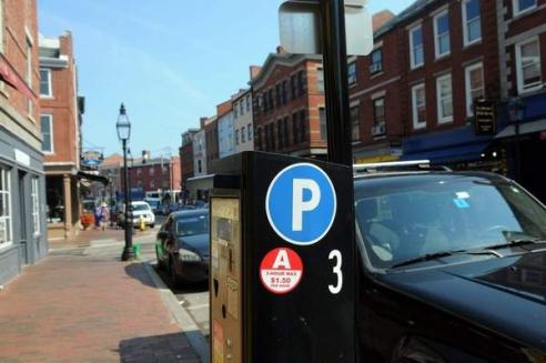 Downtown parking kiosk