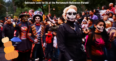 Halloween Parade, people in costumes