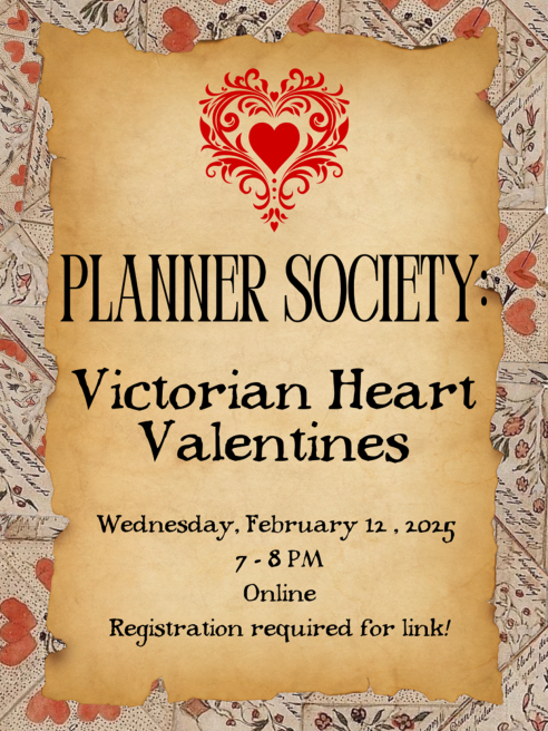 Antique heart victorian valentine program february 17